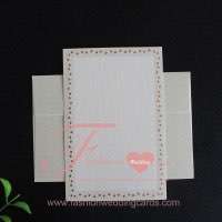 Simple Wedding Invitation Card Template with Gold Foiling
